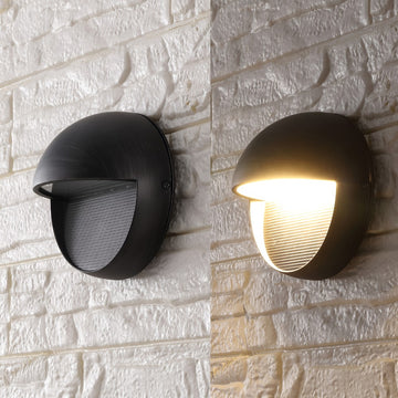 Orbe 6.25" Outdoor Metal/Glass Integrated LED Wall Sconce